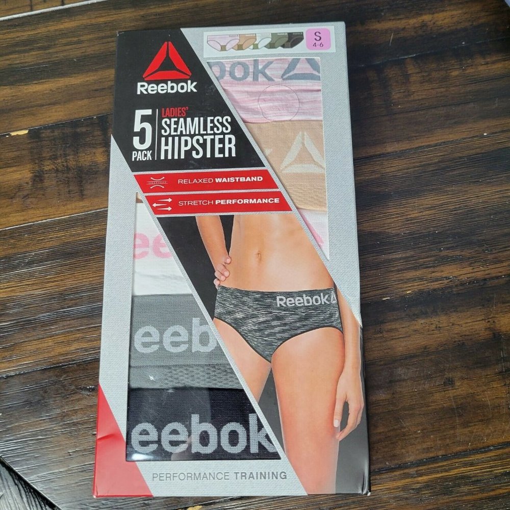 Reebok Ladies Seamless Hipster 5Ct Small